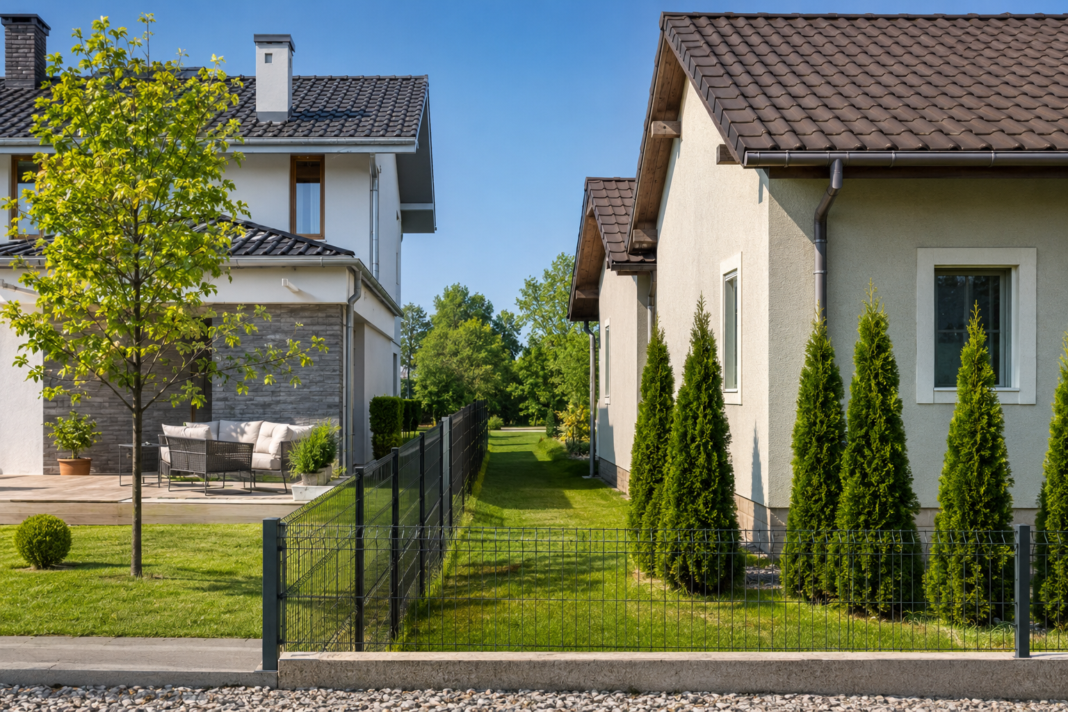 Minimalni razmak između dve porodične kuće i međa između susednih parcela