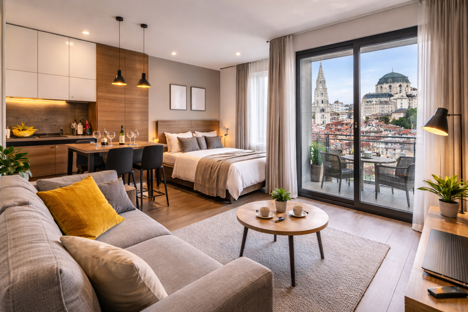 Moderan stan na dan u Beogradu sa pogledom na grad – apartman za kratkoročno izdavanje